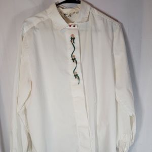 Vintage Christmas Long Sleeve Blouse